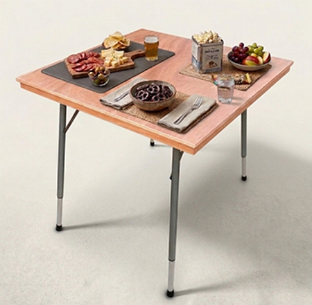 Tavolo Multiuso 80x80 cm con altezza regolabile da 65 a 85